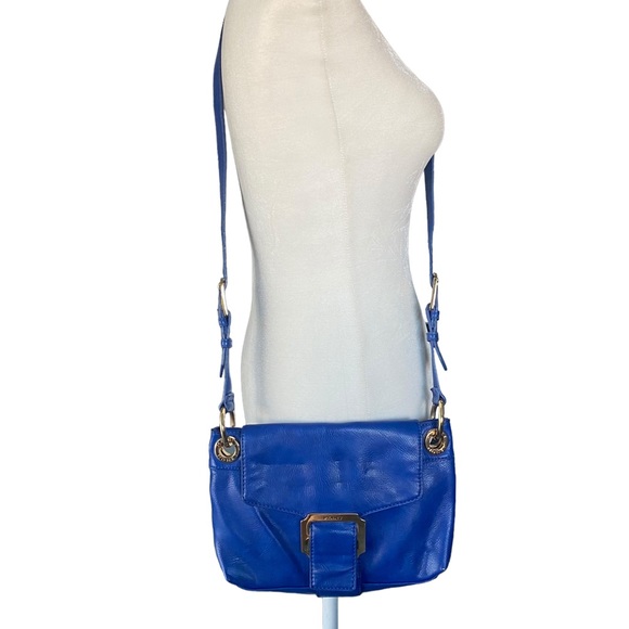 Monet Blue Crossbody Purse with Gold Hardware - Picture 2 of 14